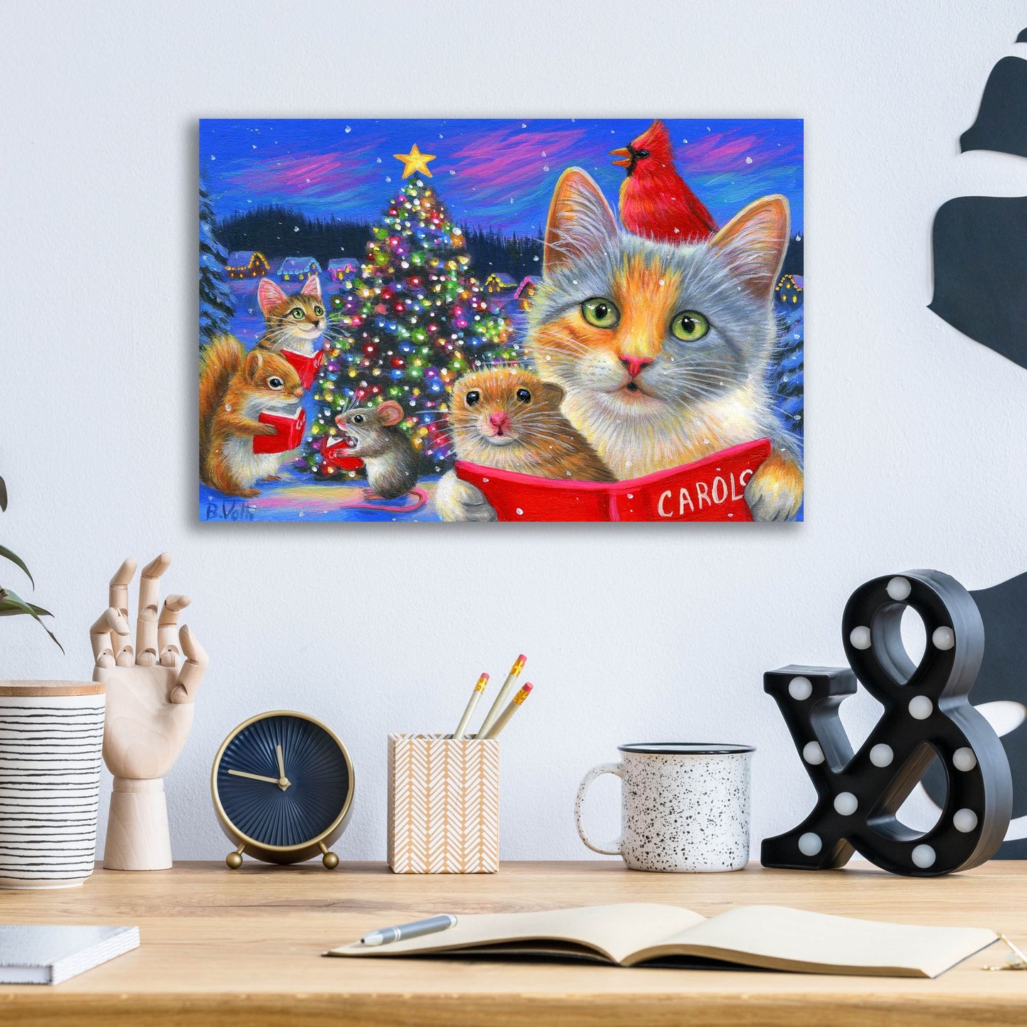 Epic Art 'O Christmas Tree4' by Bridget Voth, Acrylic Glass Wall Art,16x12