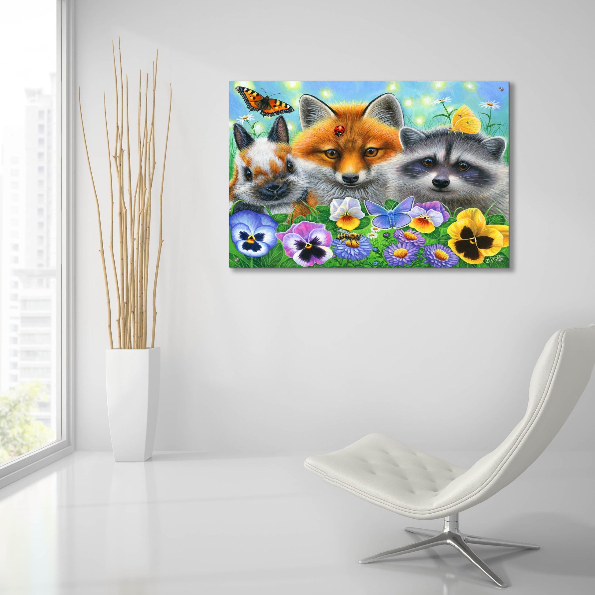 Epic Art 'The Garden Party' by Bridget Voth, Acrylic Glass Wall Art,36x24