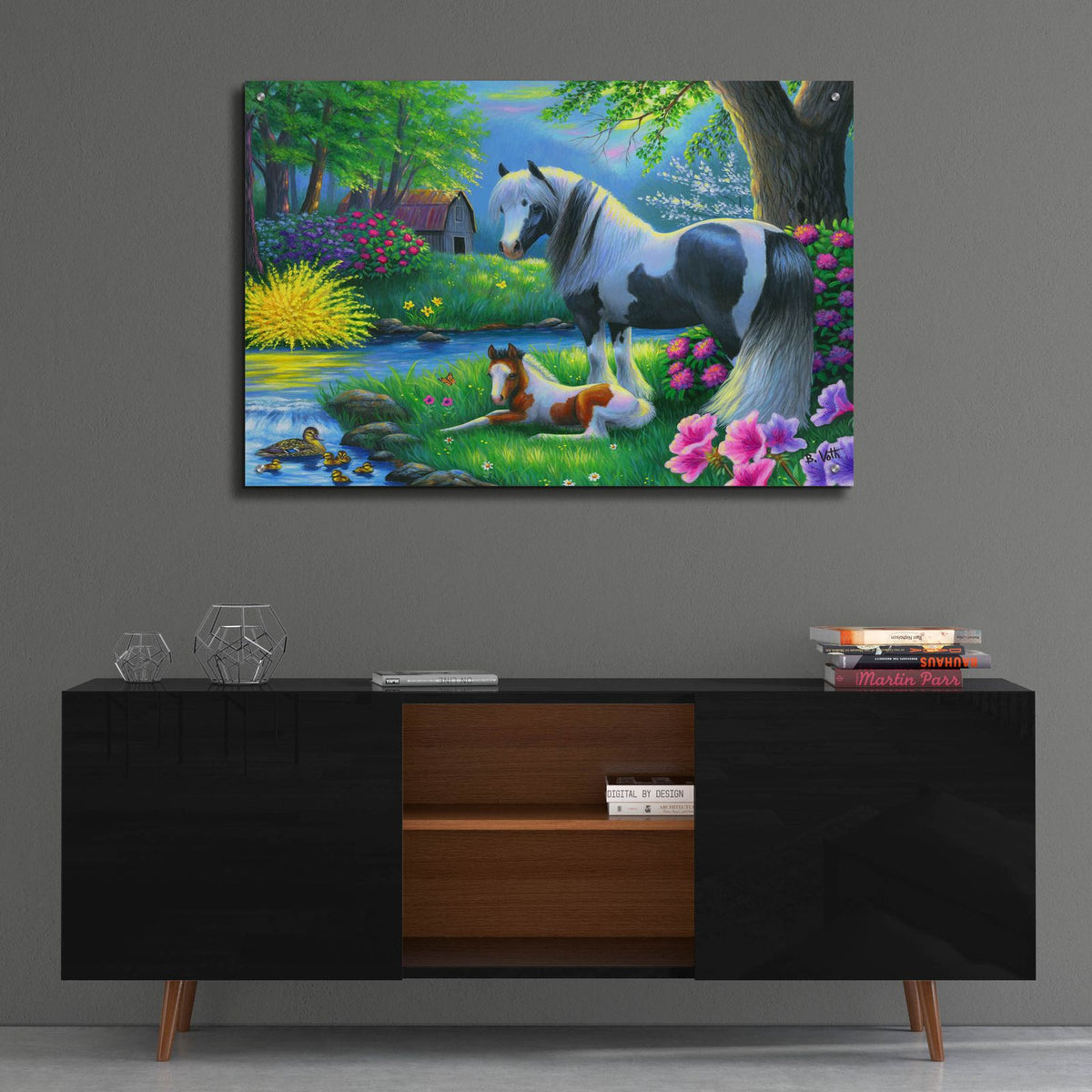Spring Morning At The Farm by Bridget Voth - 36x24 acrylic wall art in a room
