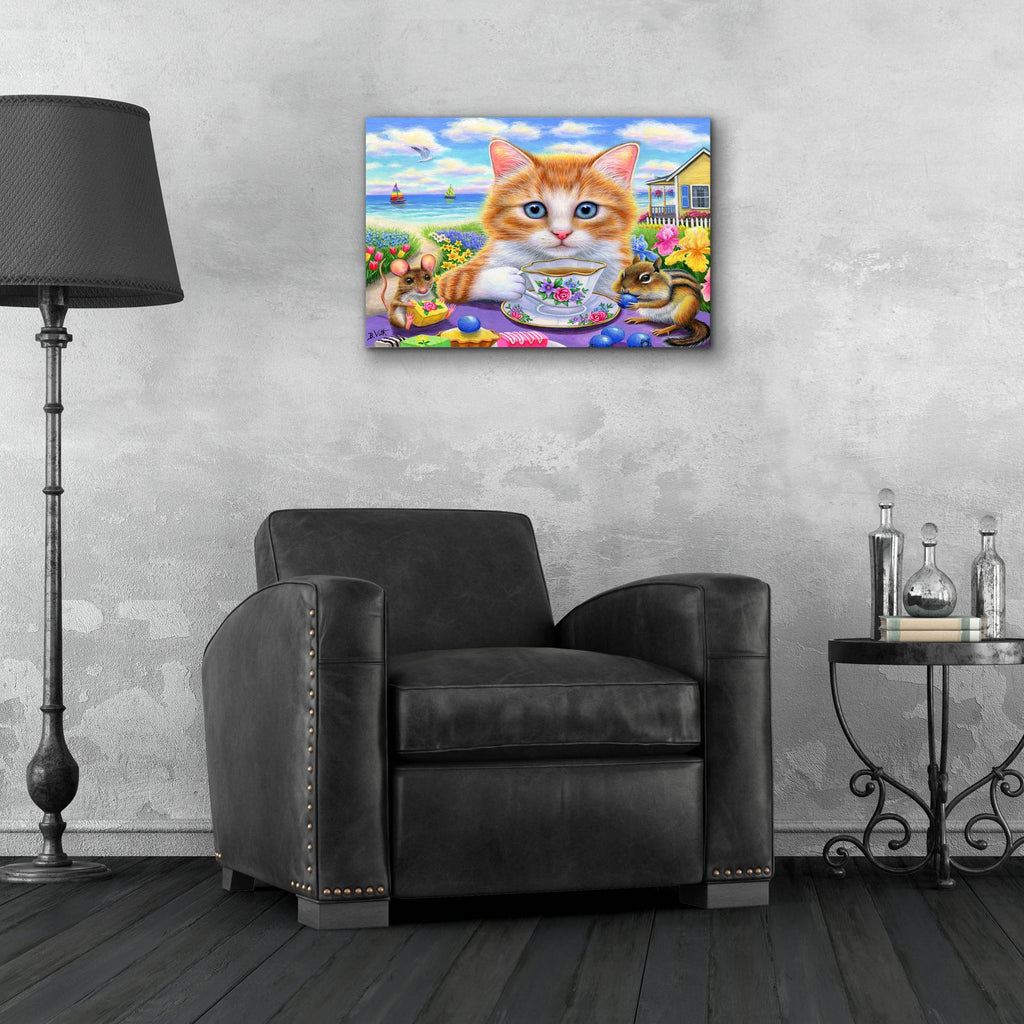Tea by the Sea by Bridget Voth - 24x16 acrylic wall art in a room