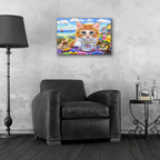 Tea by the Sea by Bridget Voth - 24x16 acrylic wall art in a room