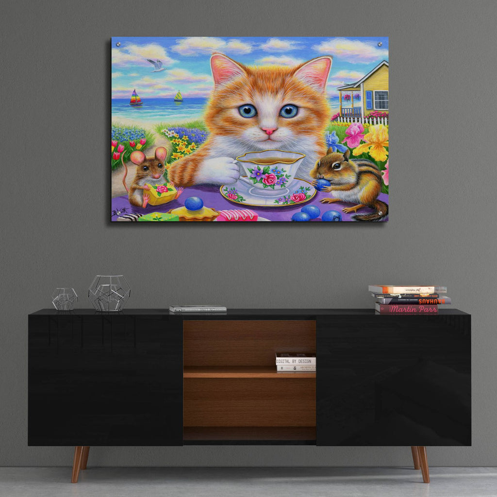 Tea by the Sea by Bridget Voth - 36x24 acrylic wall art in a room
