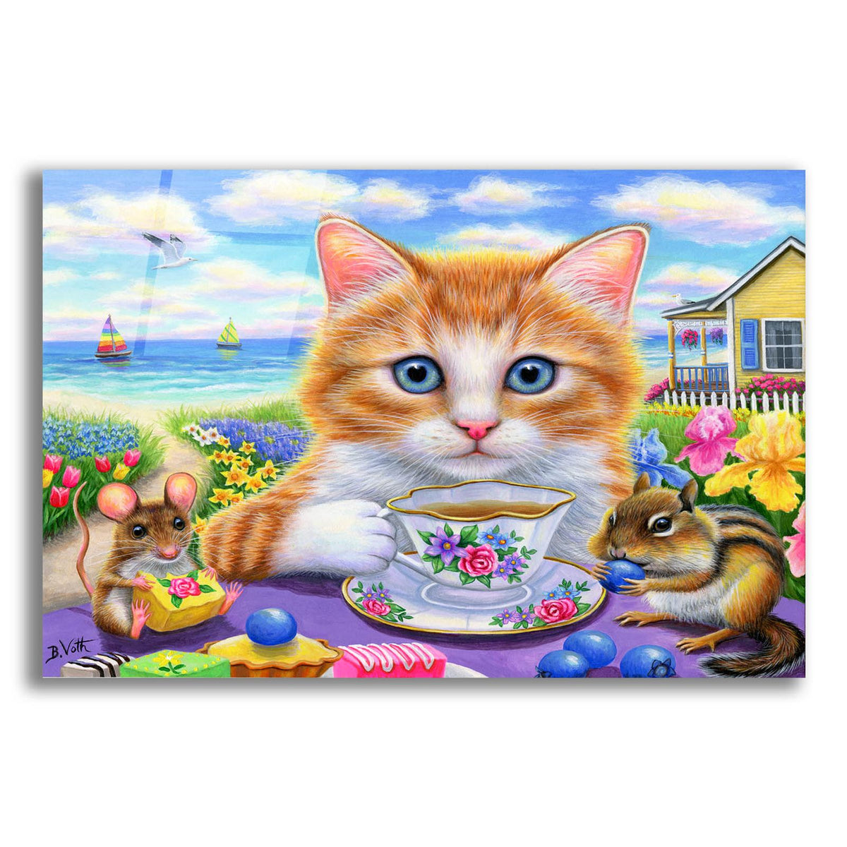 Tea by the Sea by Bridget Voth acrylic glass wall art
