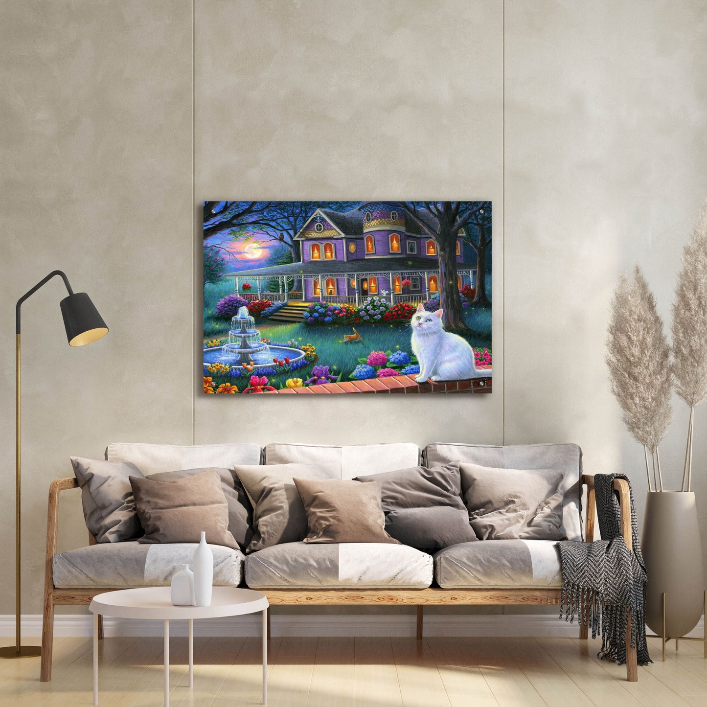 Epic Art 'Moonlight in the Garden' by Bridget Voth, Acrylic Glass Wall Art,36x24