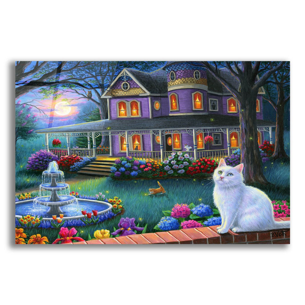 Moonlight in the Garden by Bridget Voth acrylic glass wall art