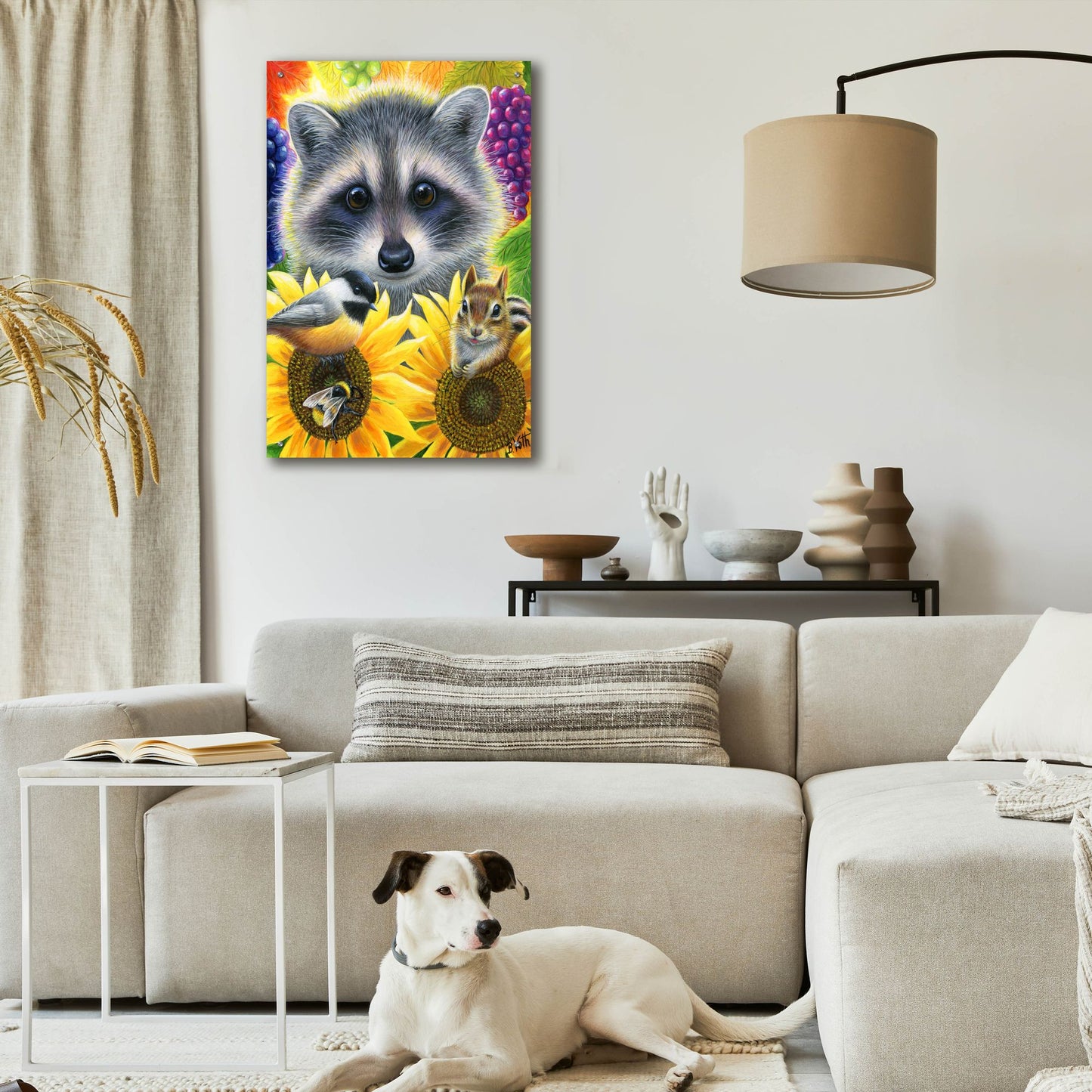 Epic Art 'Sunflower Friends' by Bridget Voth, Acrylic Glass Wall Art,24x36