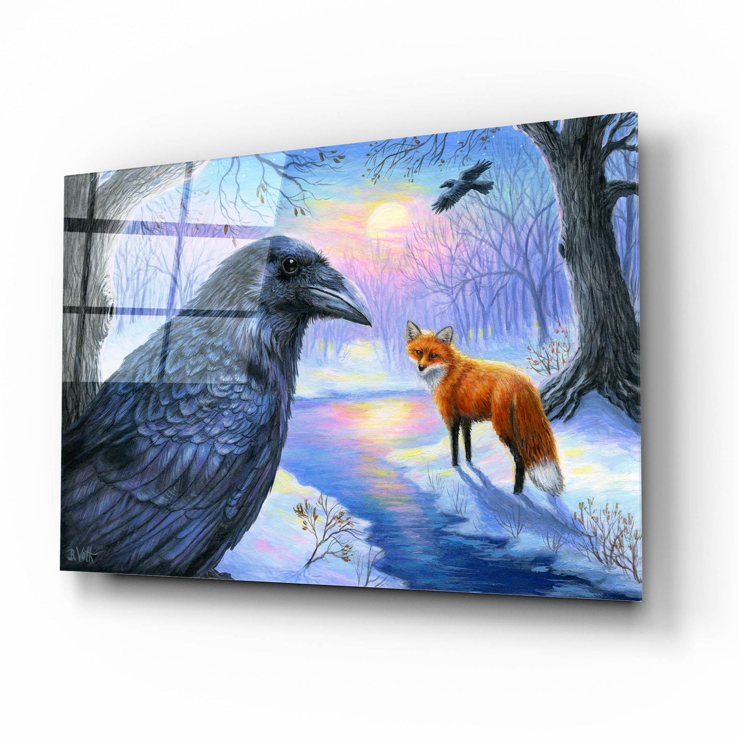 Epic Art 'Raven Moon' by Bridget Voth, Acrylic Glass Wall Art,16x12