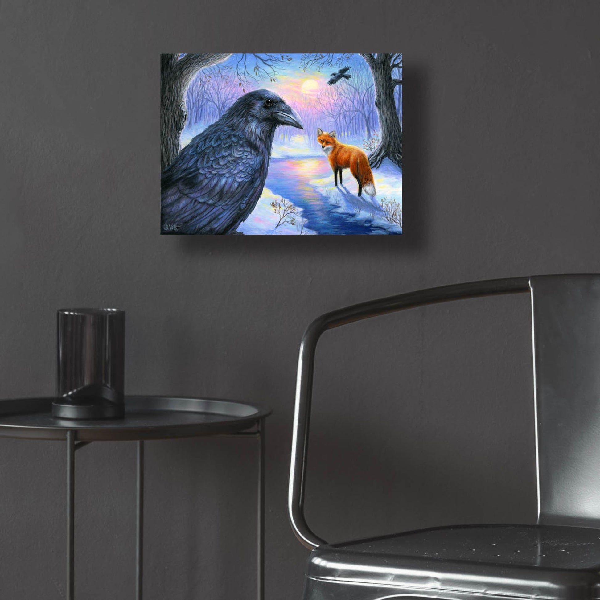 Epic Art 'Raven Moon' by Bridget Voth, Acrylic Glass Wall Art,16x12