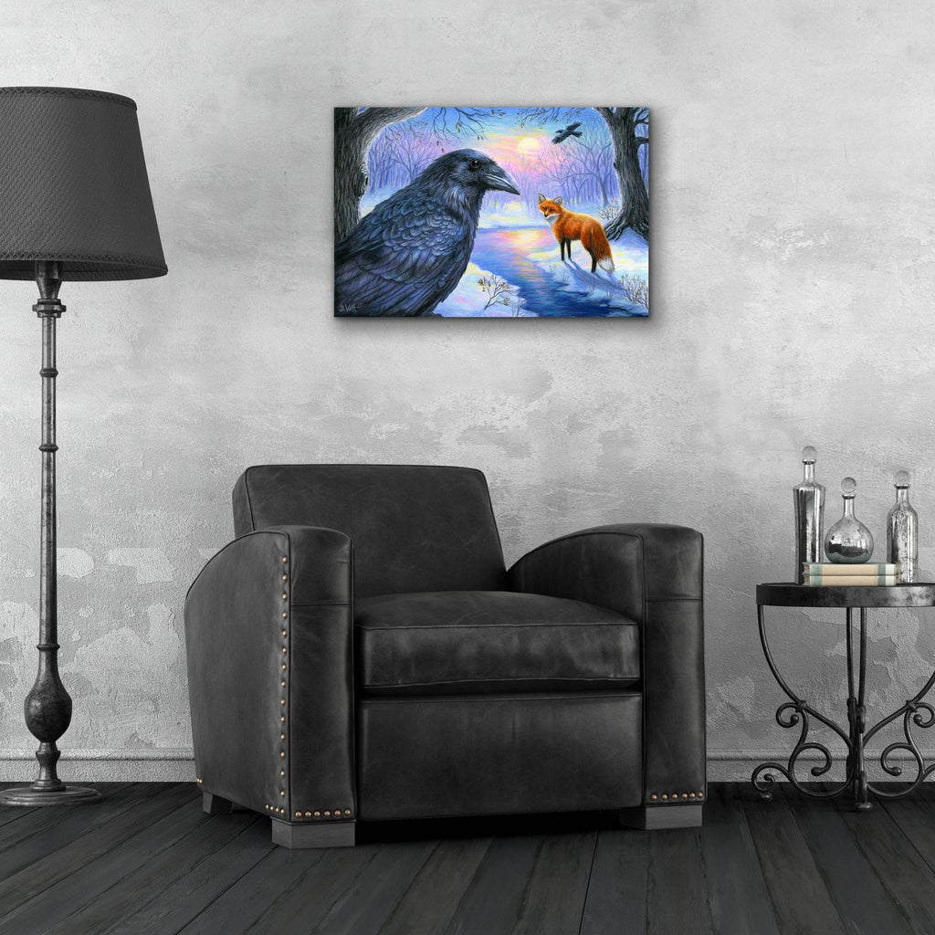 Raven Moon by Bridget Voth - 24x16 acrylic wall art in a room