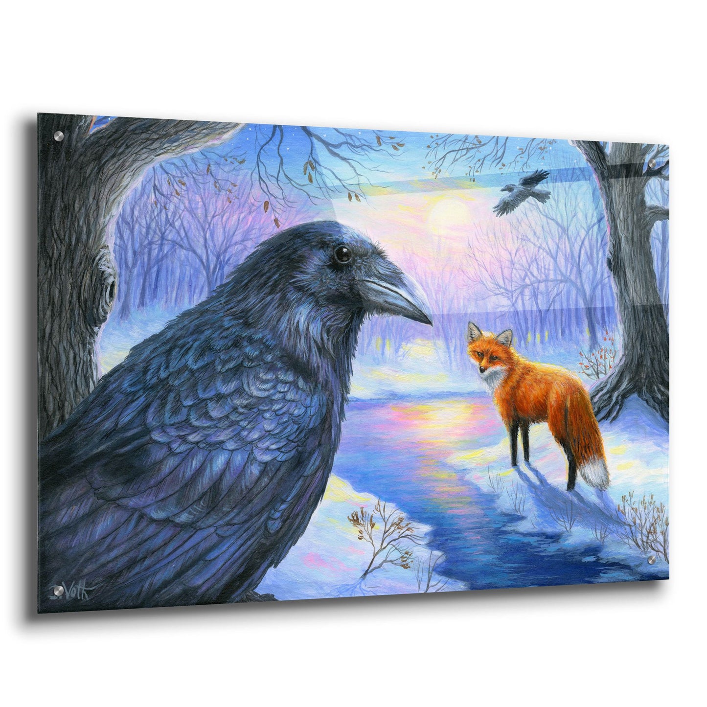 Epic Art 'Raven Moon' by Bridget Voth, Acrylic Glass Wall Art,36x24