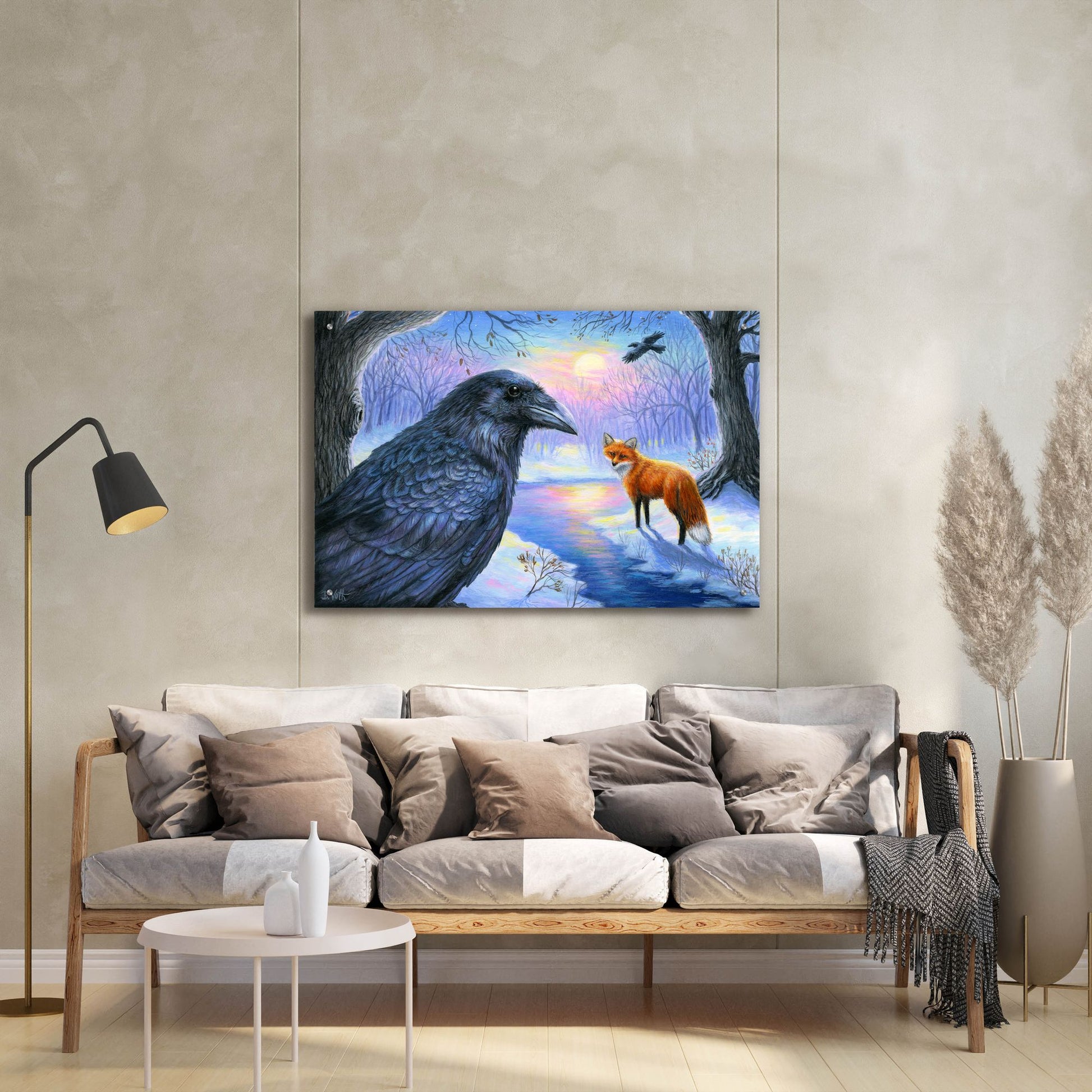 Epic Art 'Raven Moon' by Bridget Voth, Acrylic Glass Wall Art,36x24