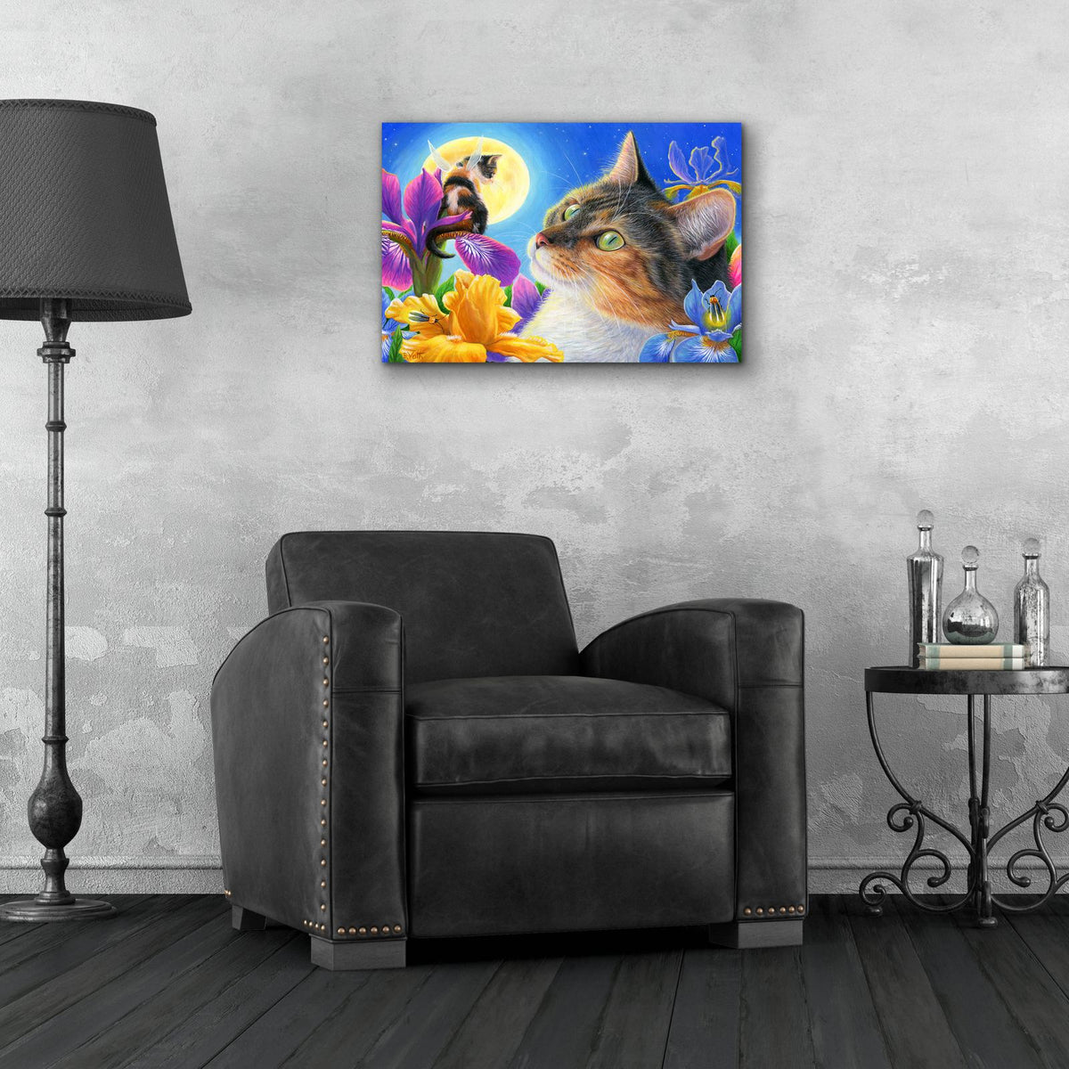 Magic in the Moonlight by Bridget Voth - 24x16 acrylic wall art in a room