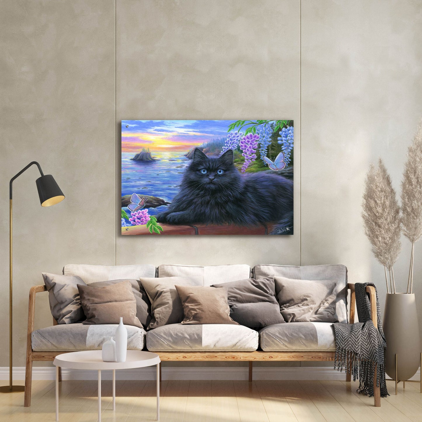 Epic Art 'Elvira's Seaside Evening' by Bridget Voth, Acrylic Glass Wall Art,36x24