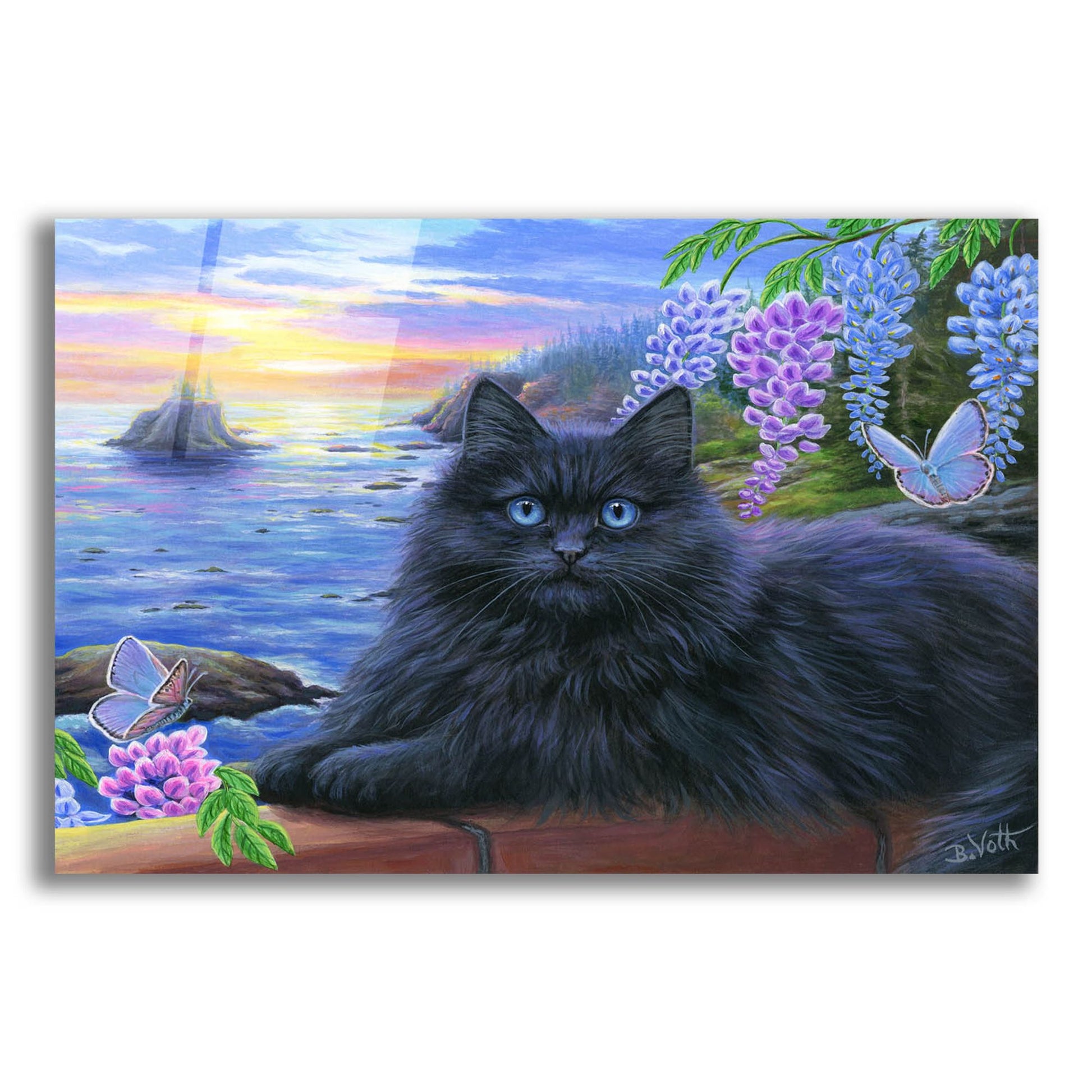 Epic Art 'Elvira's Seaside Evening' by Bridget Voth, Acrylic Glass Wall Art