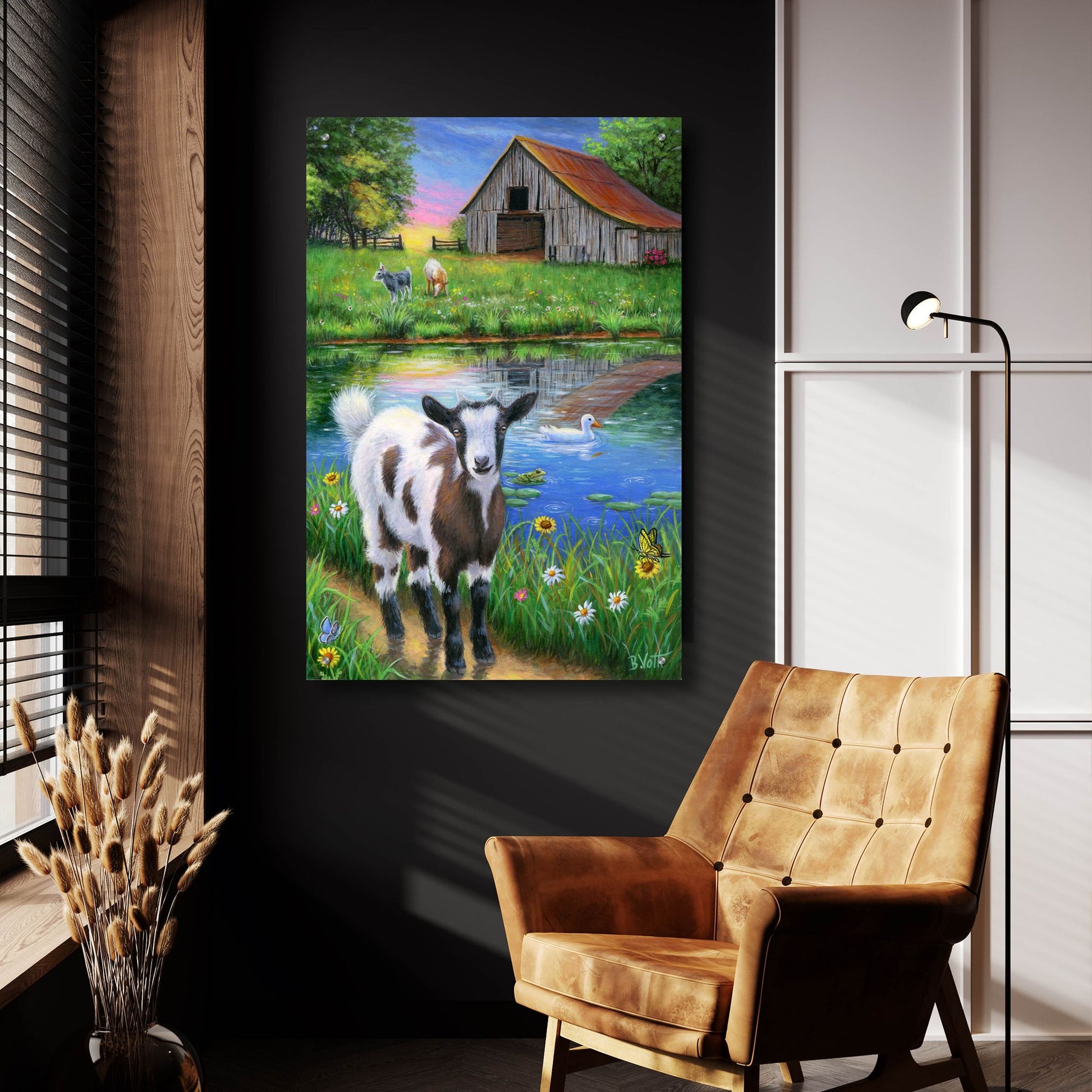 Epic Art 'Sammy's Summer Day' by Bridget Voth, Acrylic Glass Wall Art,24x36