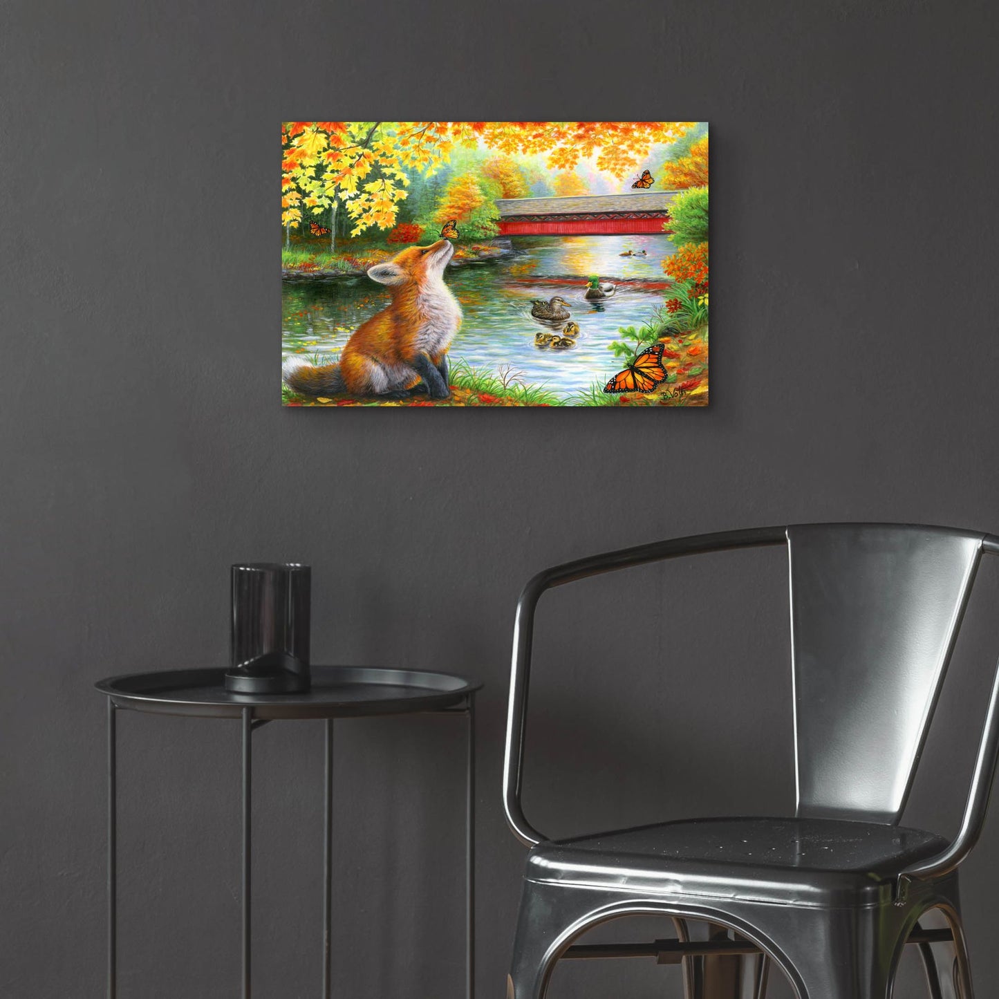 Epic Art 'Autumn For Little Fox' by Bridget Voth, Acrylic Glass Wall Art,24x16