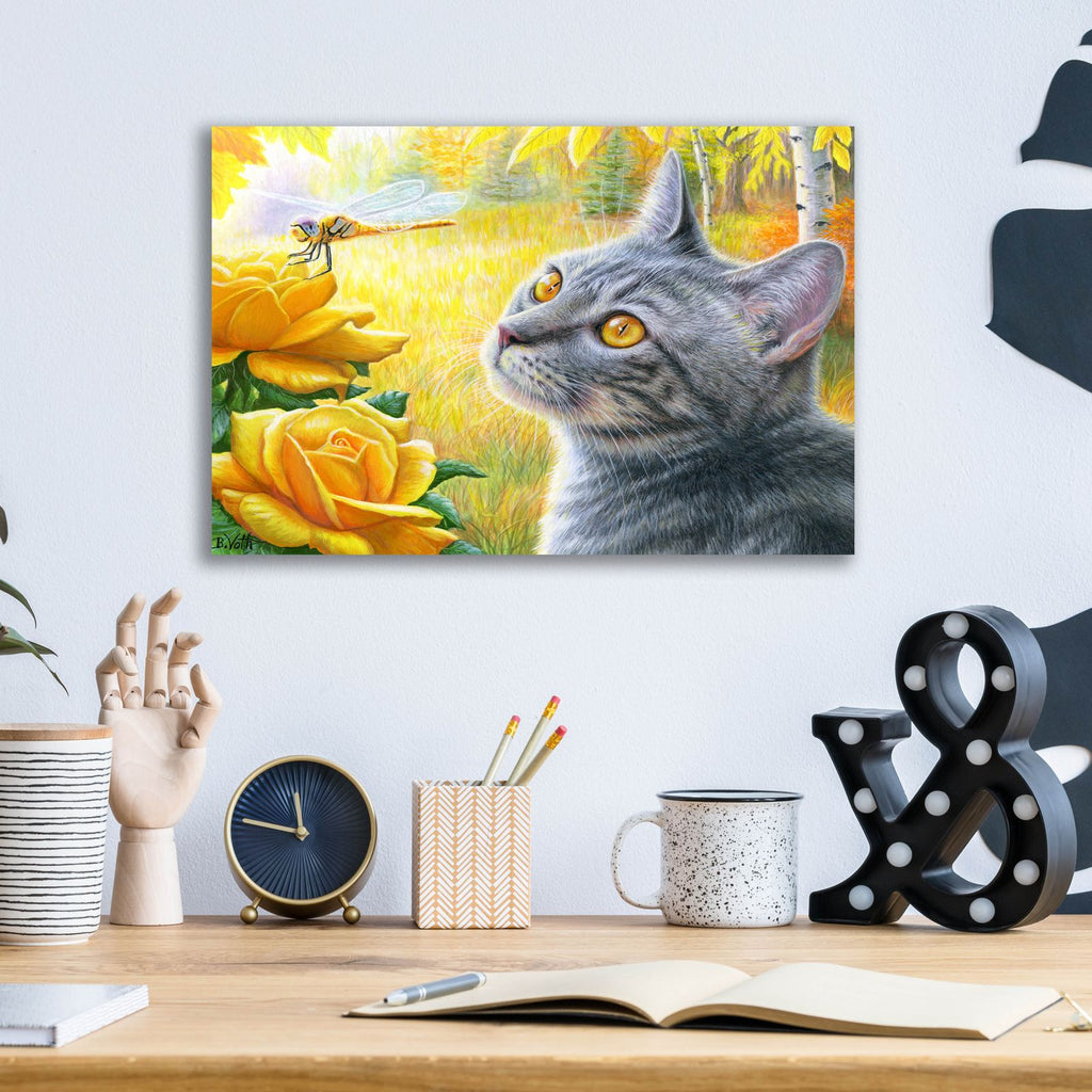Epic Art 'Golden Glow of Autumn' by Bridget Voth, Acrylic Glass Wall Art,16x12