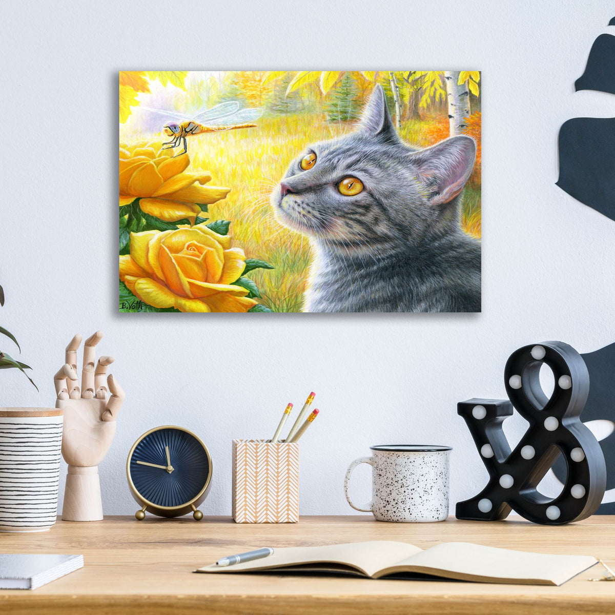 Epic Art 'Golden Glow of Autumn' by Bridget Voth, Acrylic Glass Wall Art,16x12