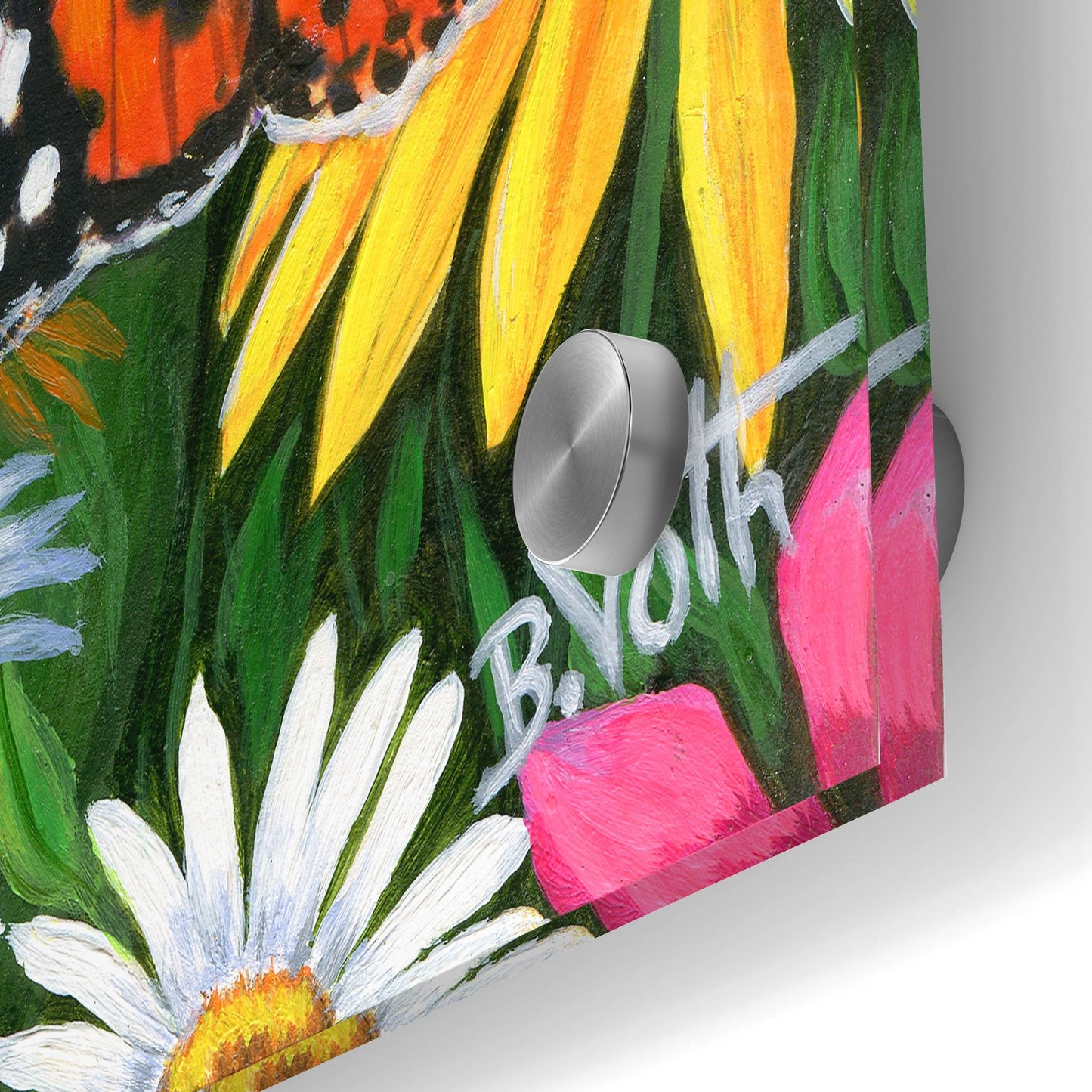 Epic Art 'Gazing in the Garden' by Bridget Voth, Acrylic Glass Wall Art,24x36