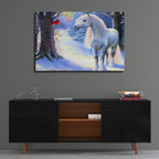 Little Red Bird by Bridget Voth - 36x24 acrylic wall art in a room