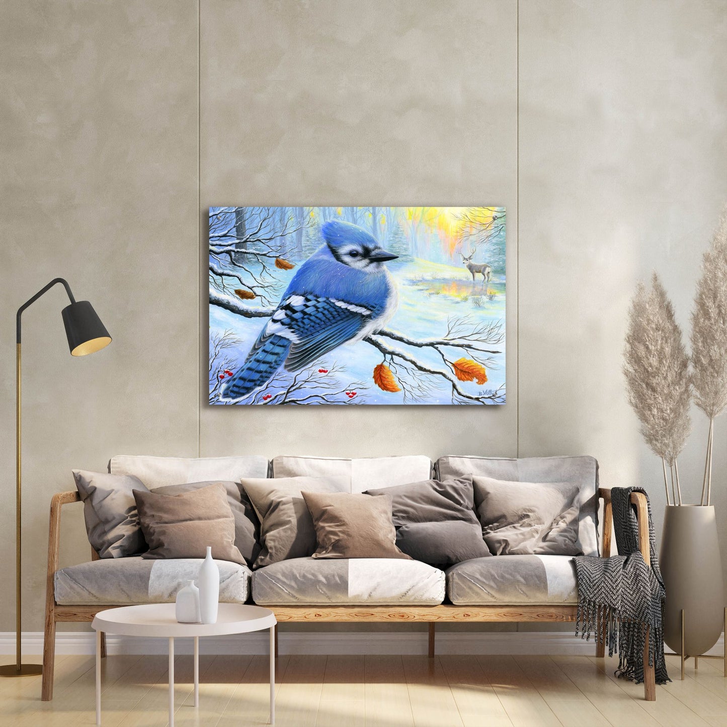 Epic Art 'Blue Winter Morning' by Bridget Voth, Acrylic Glass Wall Art,36x24