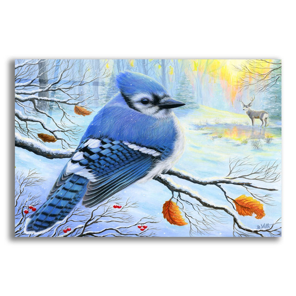 Blue Winter Morning by Bridget Voth acrylic glass wall art