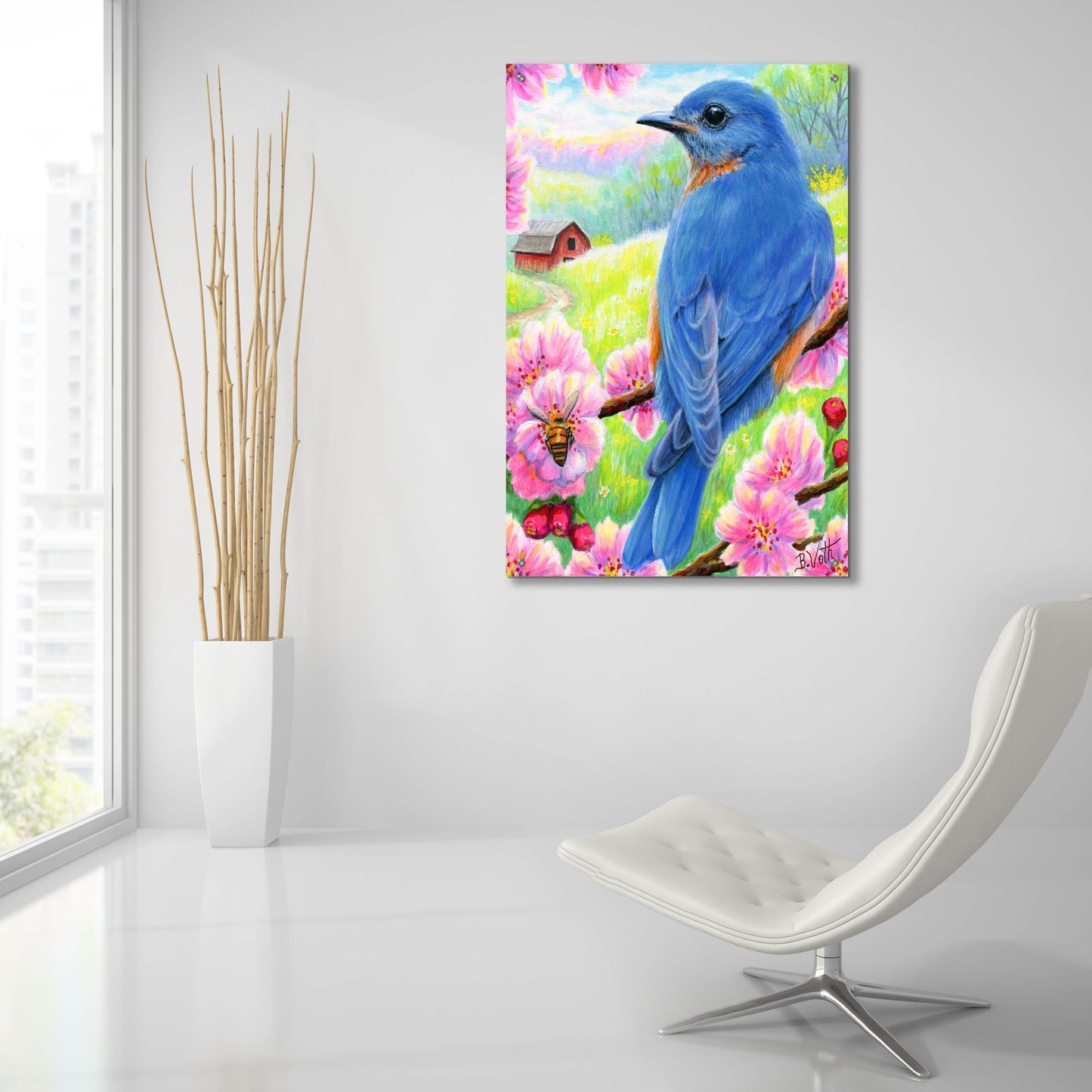 Epic Art 'Signs of Spring' by Bridget Voth, Acrylic Glass Wall Art,24x36