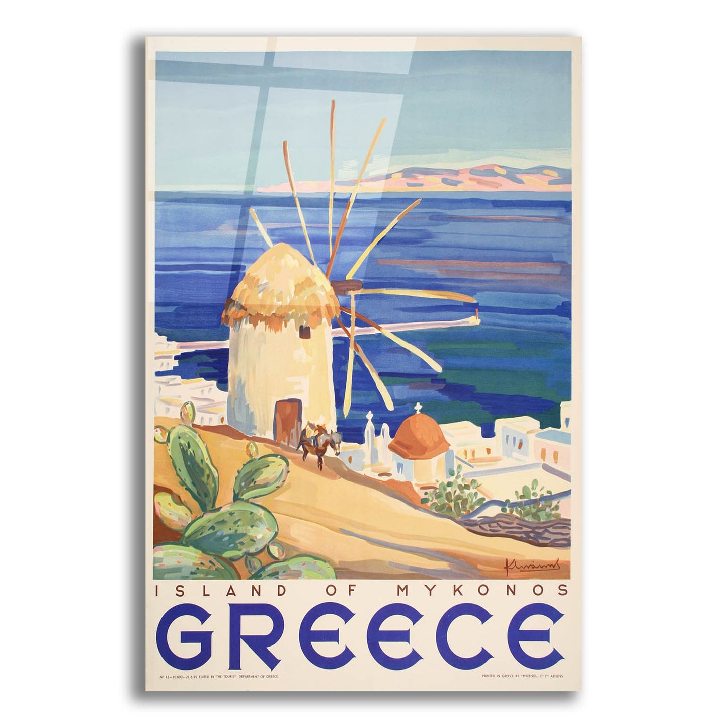 Epic Art 'Mykonos Greece' by Vintage Posters, Acrylic Glass Wall Art