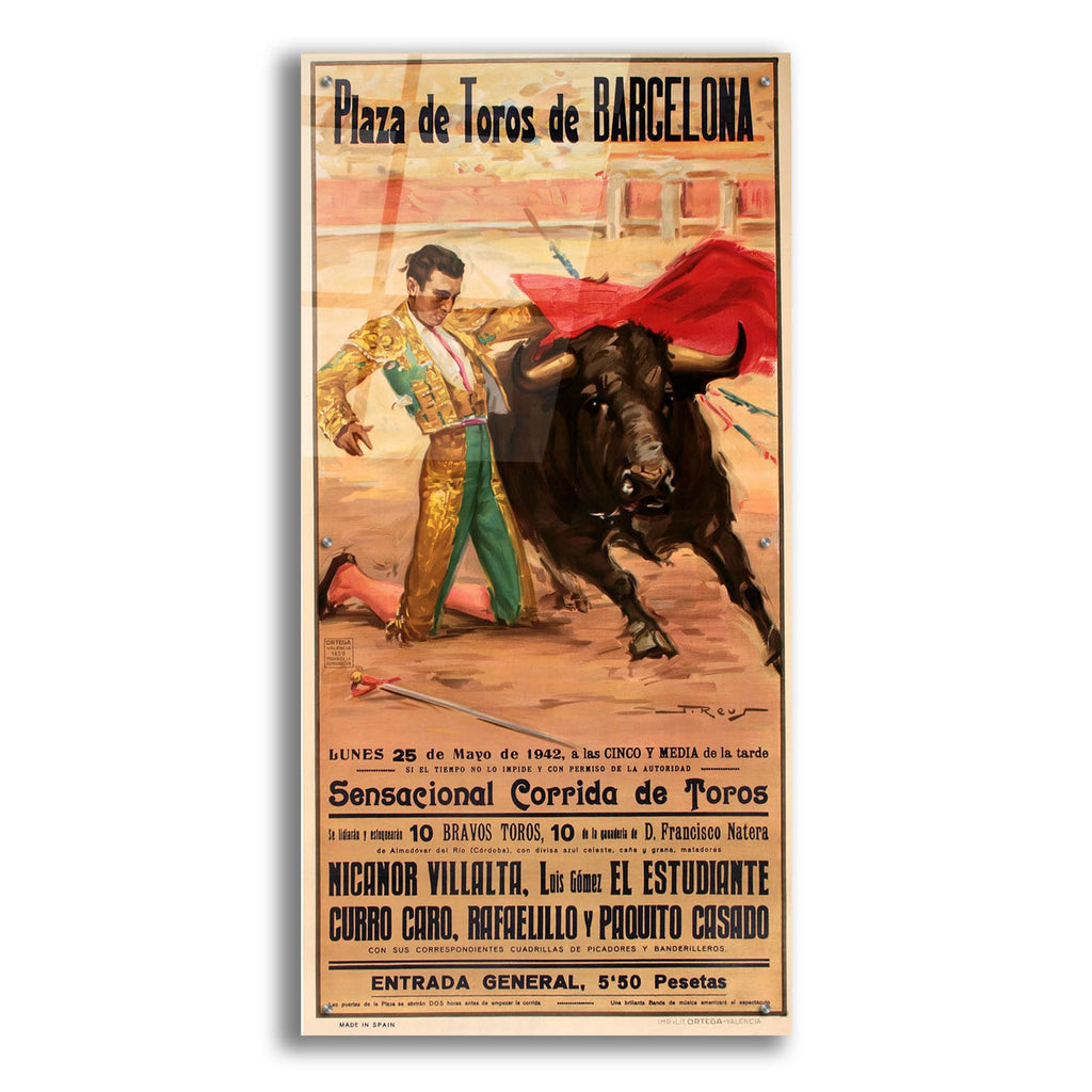 Epic Art 'Matador Barcelona I' by Vintage Posters, Acrylic Glass Wall Art
