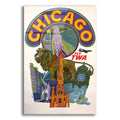 Epic Art 'David Klein Fly TWA Chicago 1960' by Vintage Posters, Acrylic Glass Wall Art