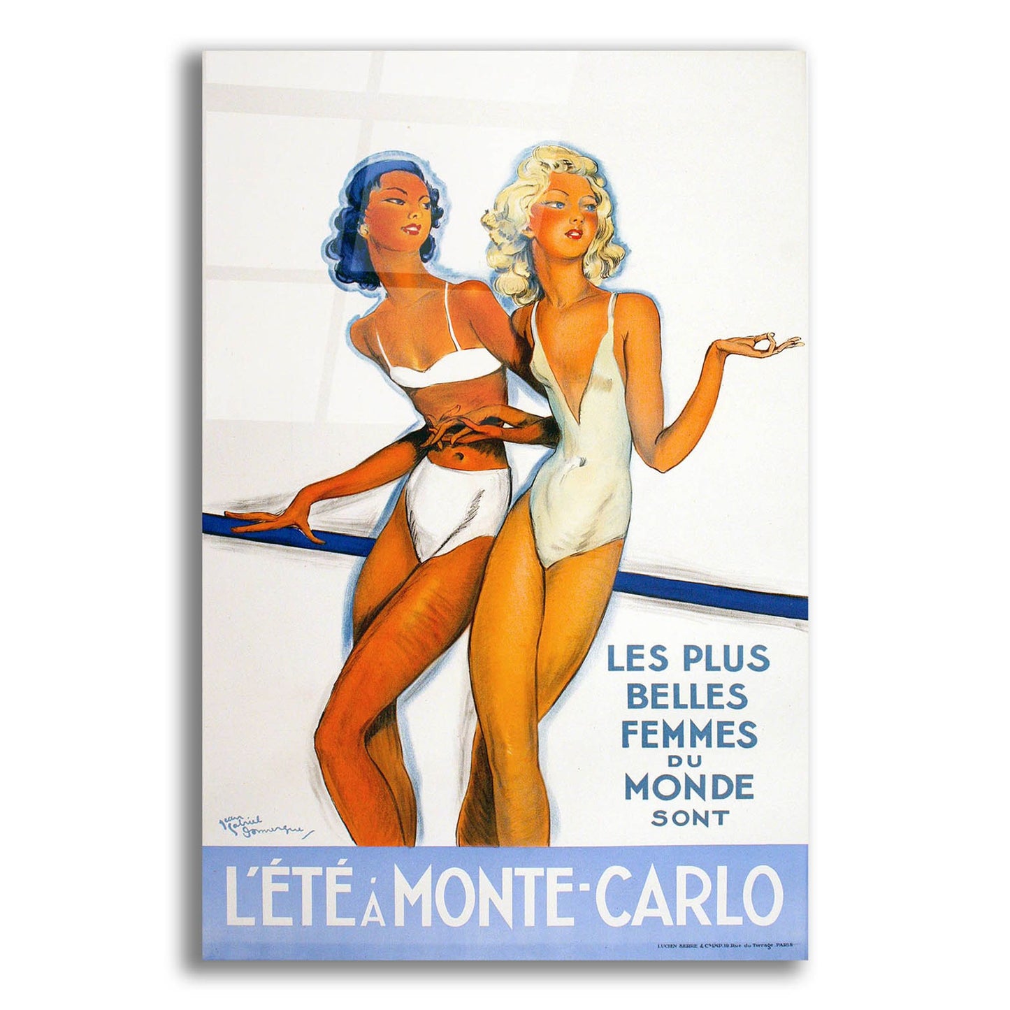 Epic Art 'L'Ete A Monte Carlo Domergue' by Vintage Posters, Acrylic Glass Wall Art