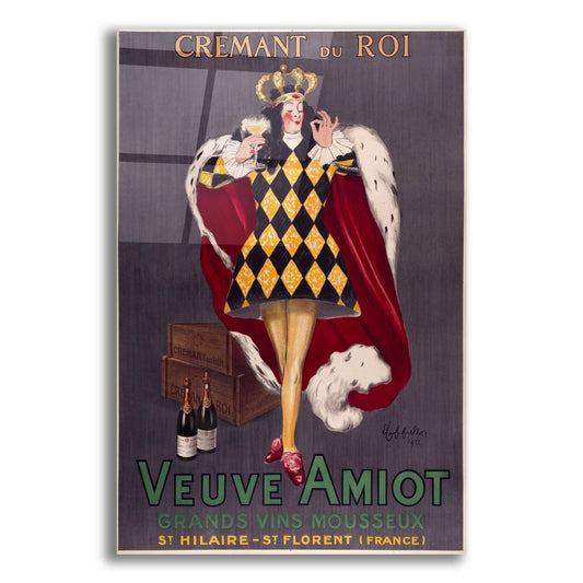 Epic Art 'Veuve Amiot Cappiello King' by Vintage Posters, Acrylic Glass Wall Art