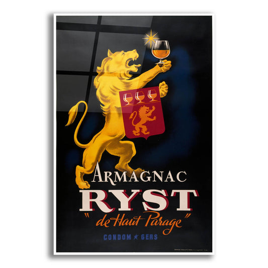 Epic Art 'Armagnac Ryst Lion' by Vintage Posters, Acrylic Glass Wall Art