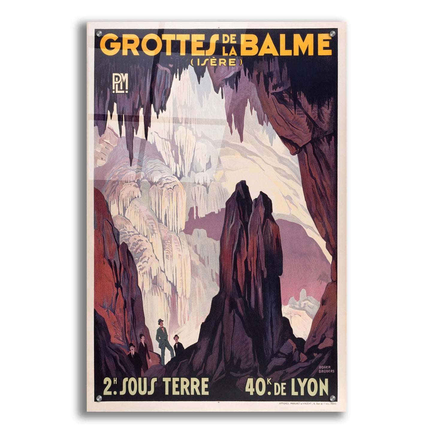 Epic Art 'Grottes De La Balme' by Vintage Posters, Acrylic Glass Wall Art