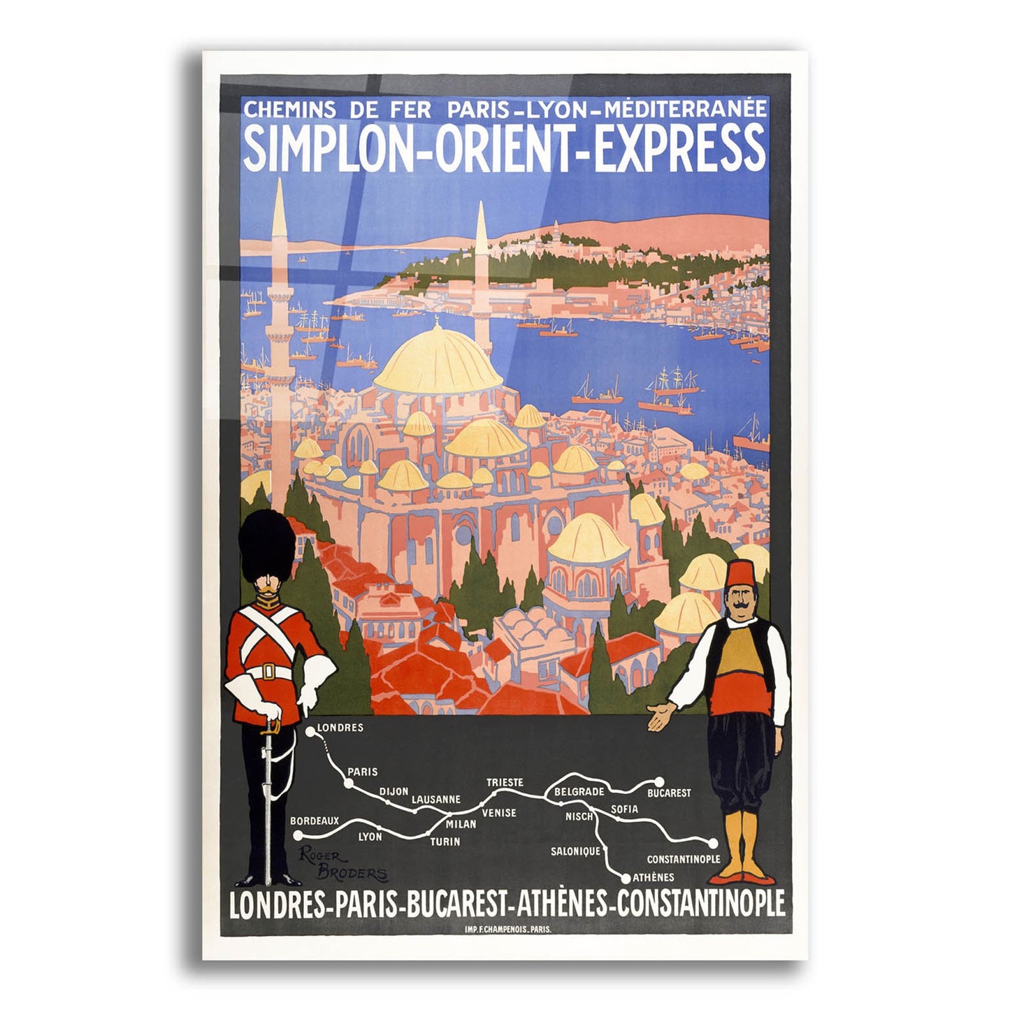 Epic Art 'Simplon Orient Express' by Vintage Posters, Acrylic Glass Wall Art