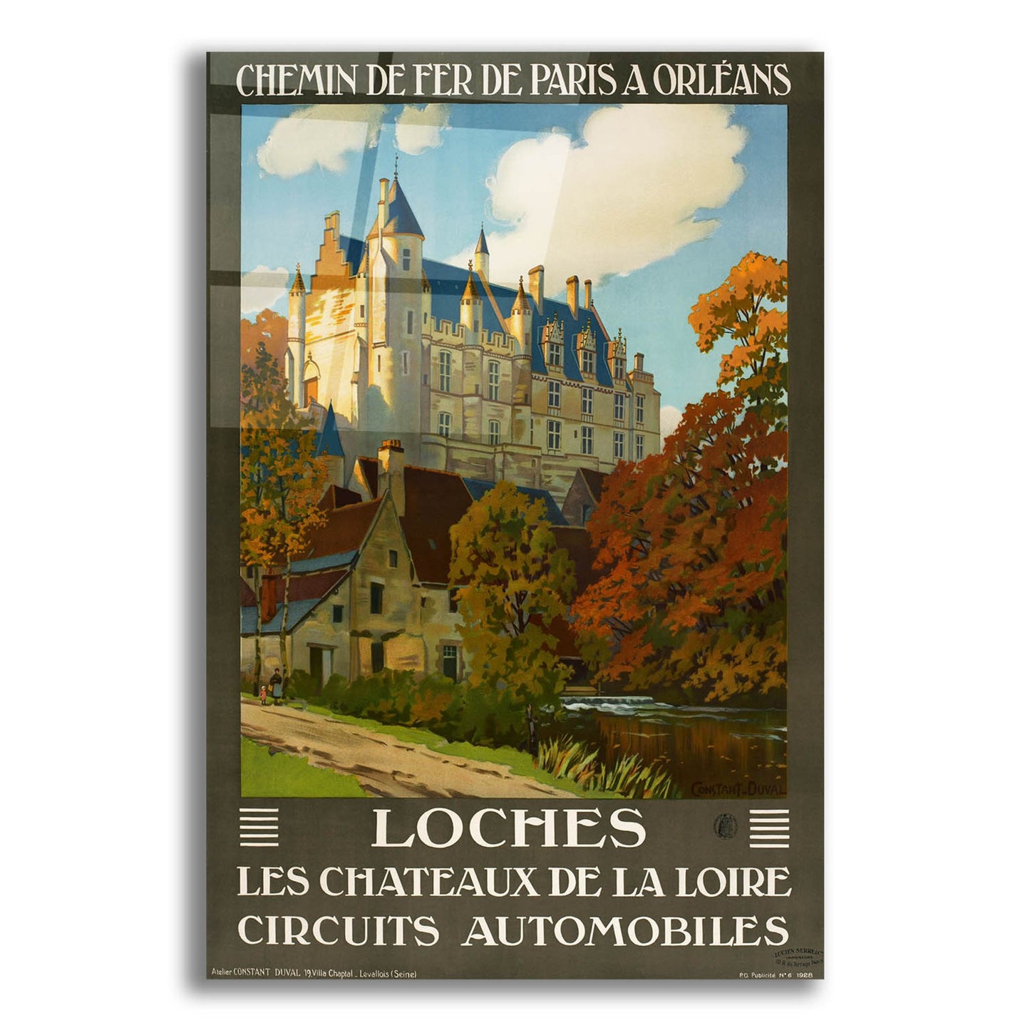 Epic Art 'Loches Les Chateaux De La Loire' by Vintage Posters, Acrylic Glass Wall Art