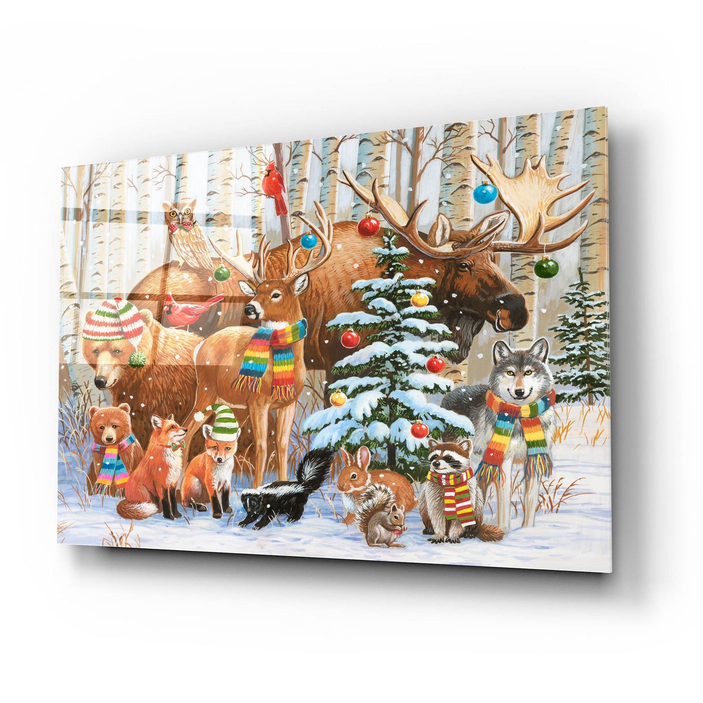 Epic Art 'Magical Forest Holiday' by William Vanderdasson, Acrylic Glass Wall Art,24x16