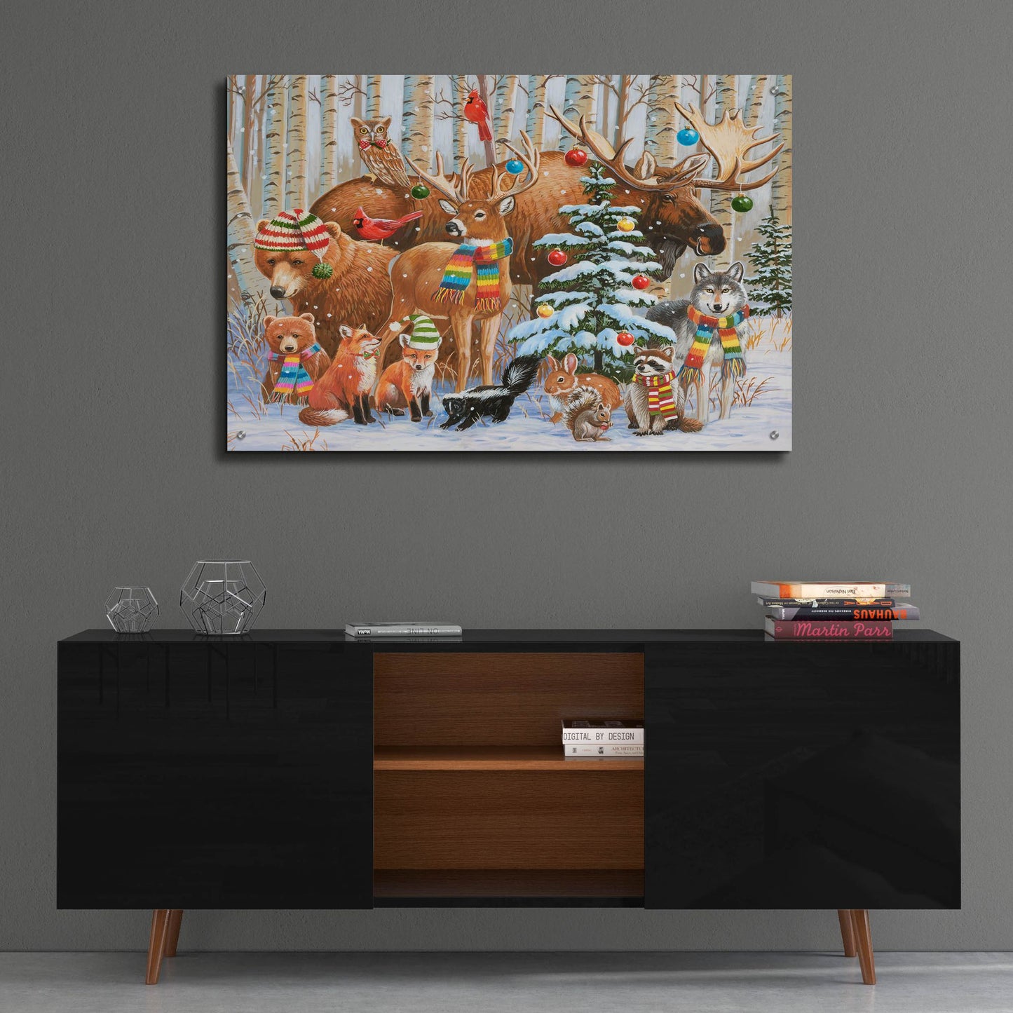 Epic Art 'Magical Forest Holiday' by William Vanderdasson, Acrylic Glass Wall Art,36x24