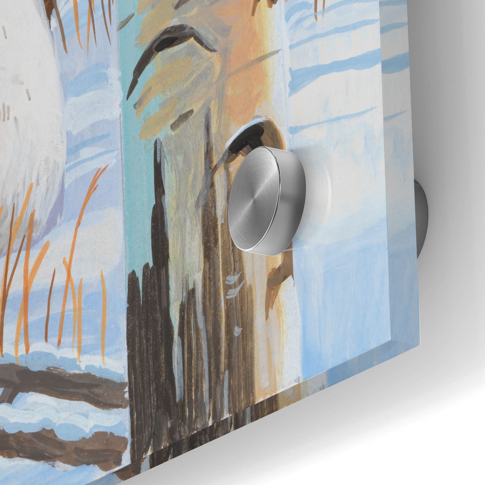 Epic Art 'Forest Animals Decorating Snowman' by William Vanderdasson, Acrylic Glass Wall Art,24x36