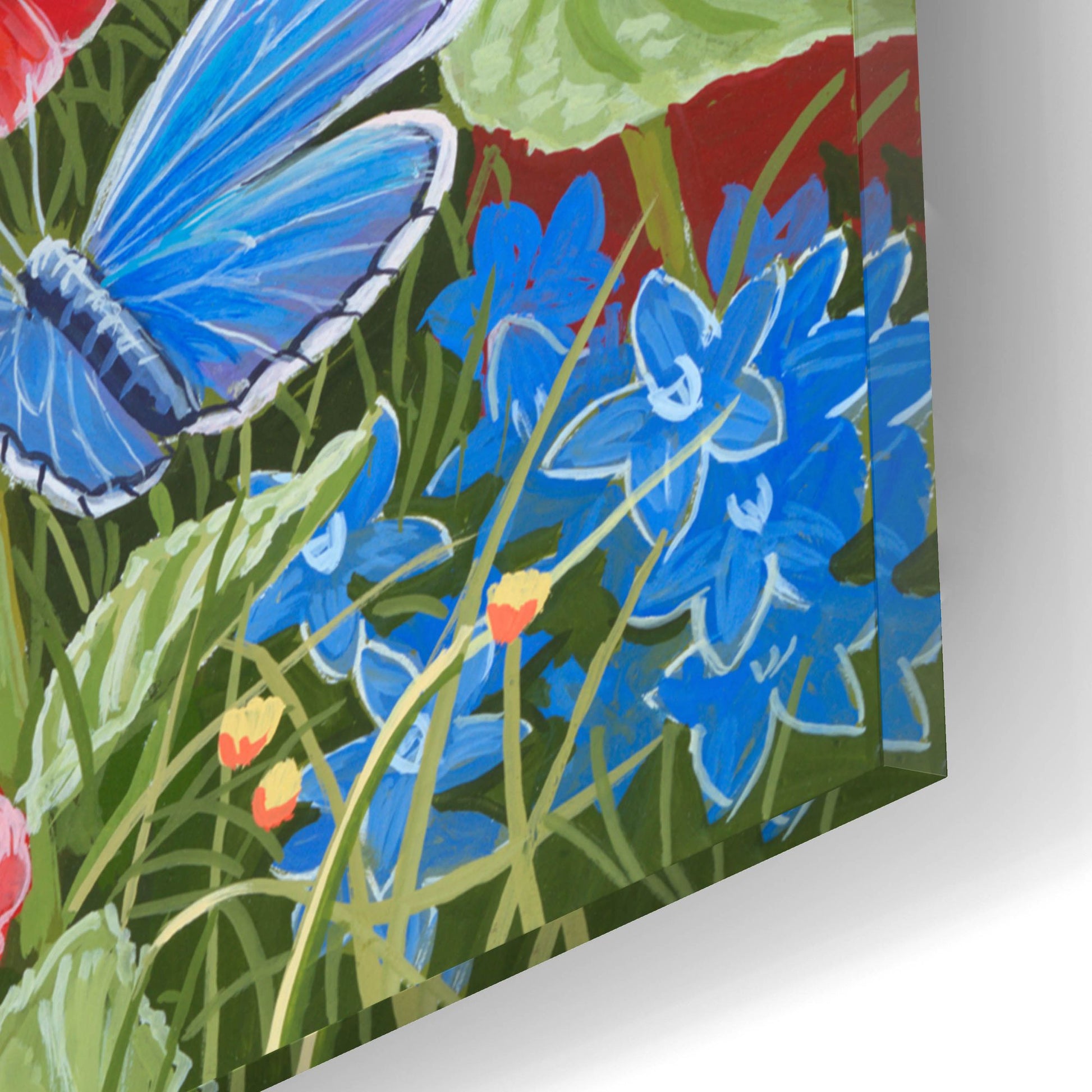 Epic Art 'Hummingbird Garden' by William Vanderdasson, Acrylic Glass Wall Art,16x12