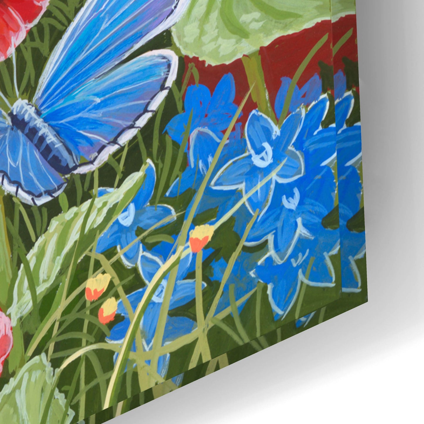 Epic Art 'Hummingbird Garden' by William Vanderdasson, Acrylic Glass Wall Art,24x16