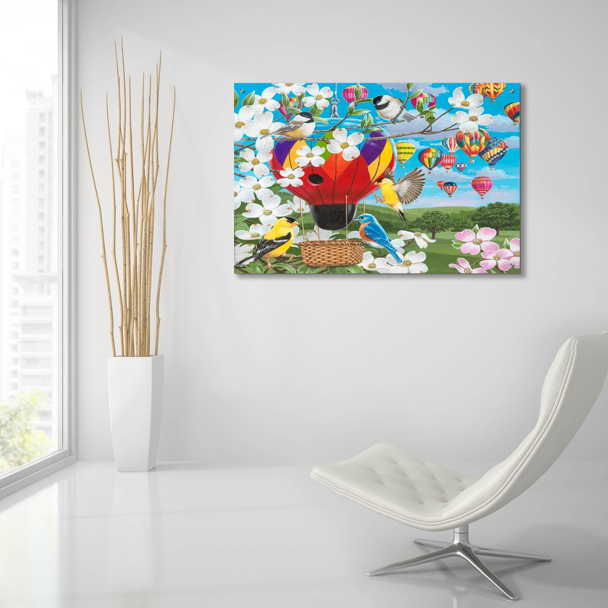 Epic Art 'Fancy Fliers' by William Vanderdasson, Acrylic Glass Wall Art,36x24