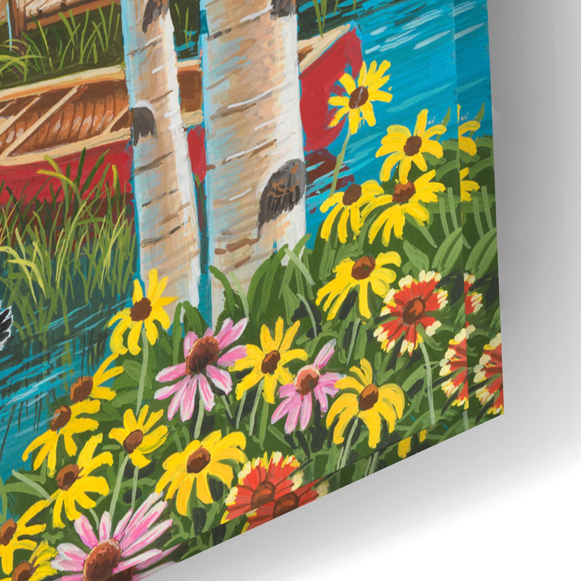 Epic Art 'Springtime at the Lake' by William Vanderdasson, Acrylic Glass Wall Art,24x16