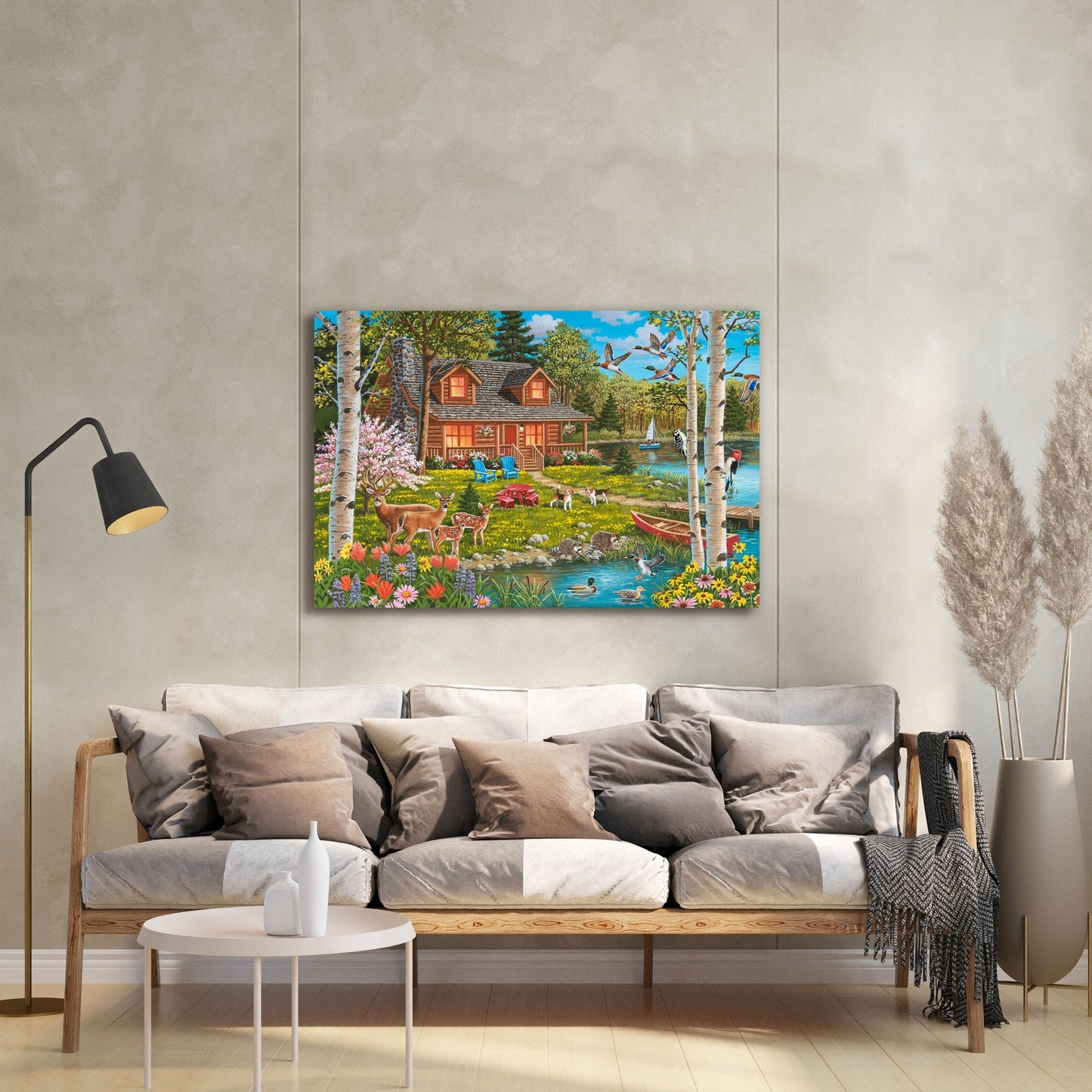 Epic Art 'Springtime at the Lake' by William Vanderdasson, Acrylic Glass Wall Art,36x24