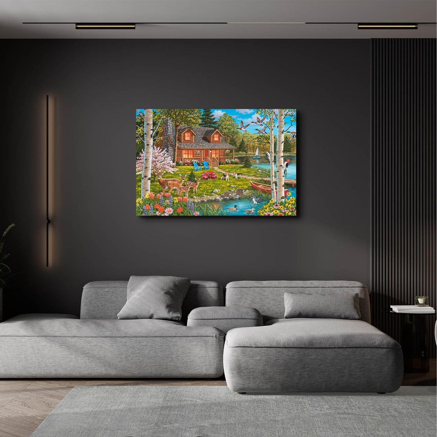 Epic Art 'Springtime at the Lake' by William Vanderdasson, Acrylic Glass Wall Art,36x24