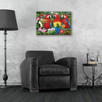 Epic Art 'Tropical Friends' by William Vanderdasson, Acrylic Glass Wall Art,24x16