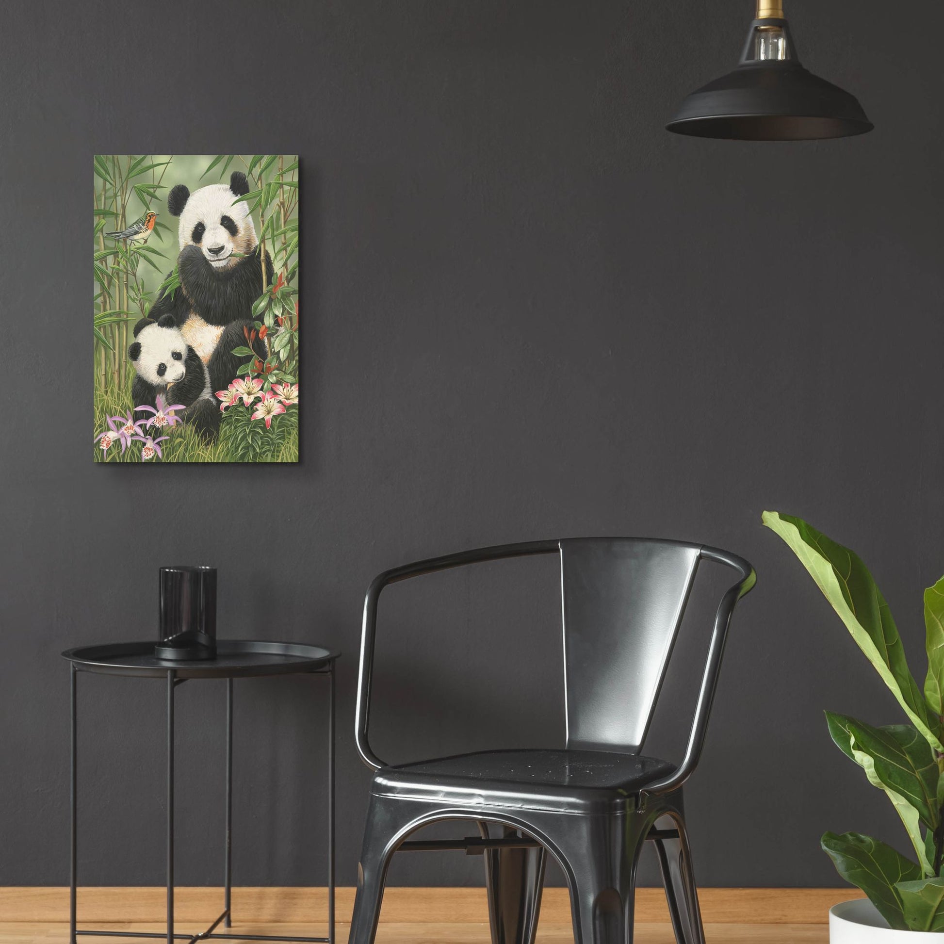 Epic Art 'Panda Paradise' by William Vanderdasson, Acrylic Glass Wall Art,16x24