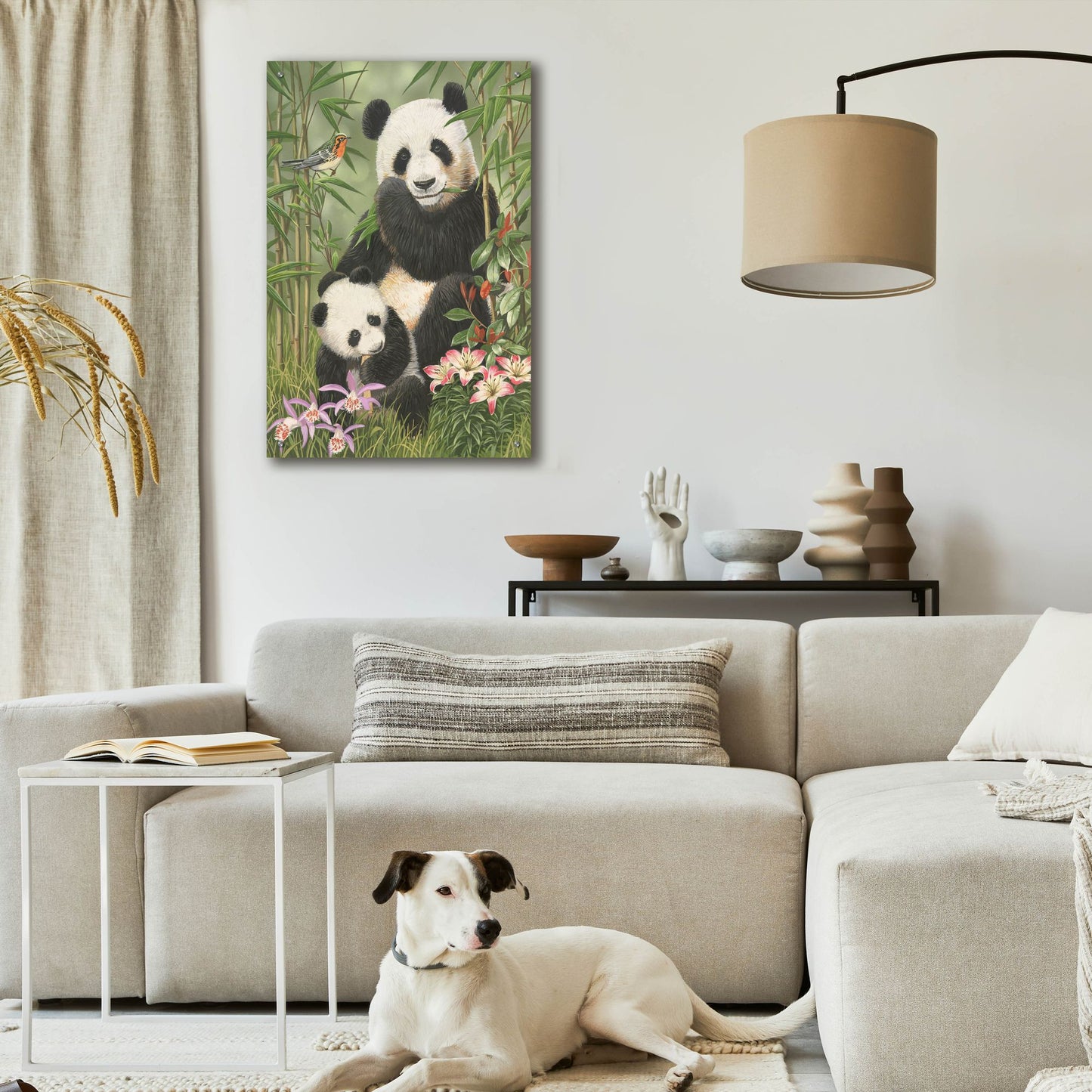 Epic Art 'Panda Paradise' by William Vanderdasson, Acrylic Glass Wall Art,24x36