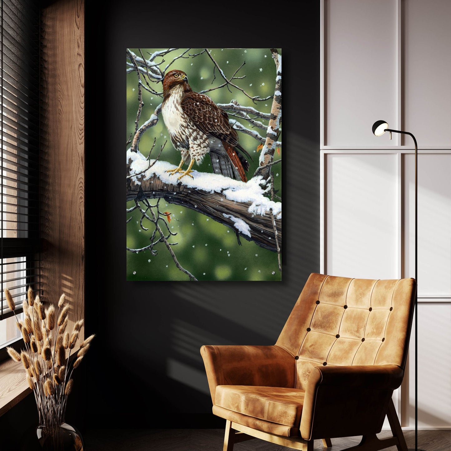 Epic Art 'Red Tailed Hawk' by William Vanderdasson, Acrylic Glass Wall Art,24x36