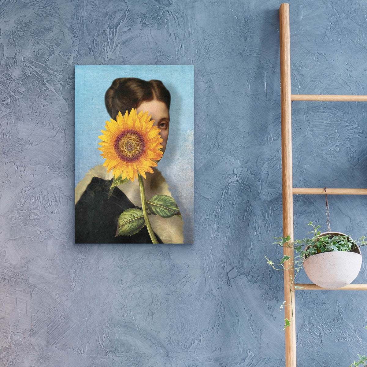 Epic Art 'Girl with Sunflower' by Diogo Verissimo, Acrylic Glass Wall Art,16x24